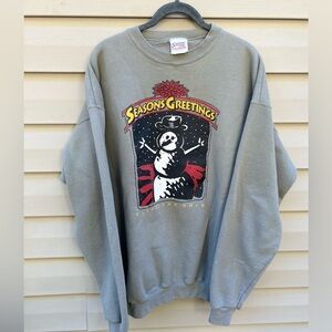 VTG 90s Santee XL Seasons Greetings snowman Cleveland Ohio Christmas sweatshirt